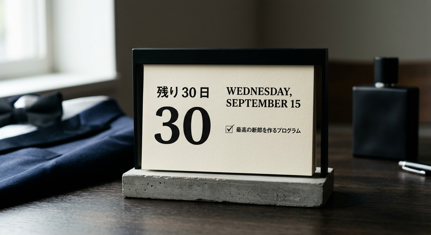 挙式本番まで30日。新郎向け逆算スケジュール